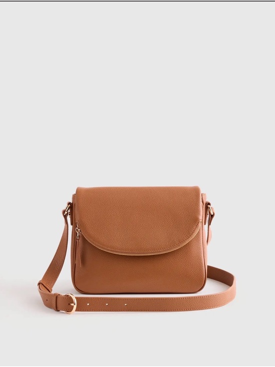 Quince Handbags - Quince Italian Leather Foldover  Crossbody Bag in Cognac PERFECT WITH DUST BAG!